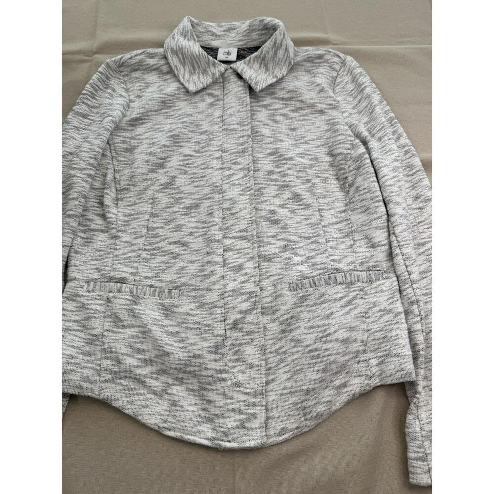 Cabi Women's Heathered Gray Neo Jacket Front Zip Style #5102 Size Medium